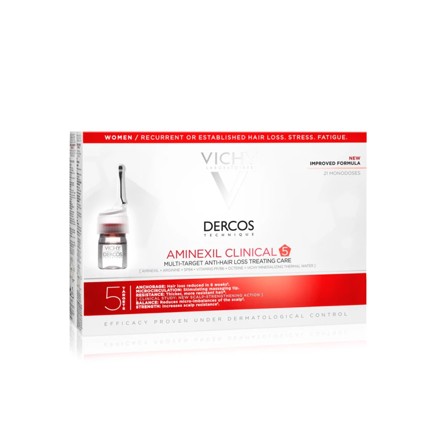 VICHY - DERCOS Aminexil Clinical 5 Femme - 21ampx6ml